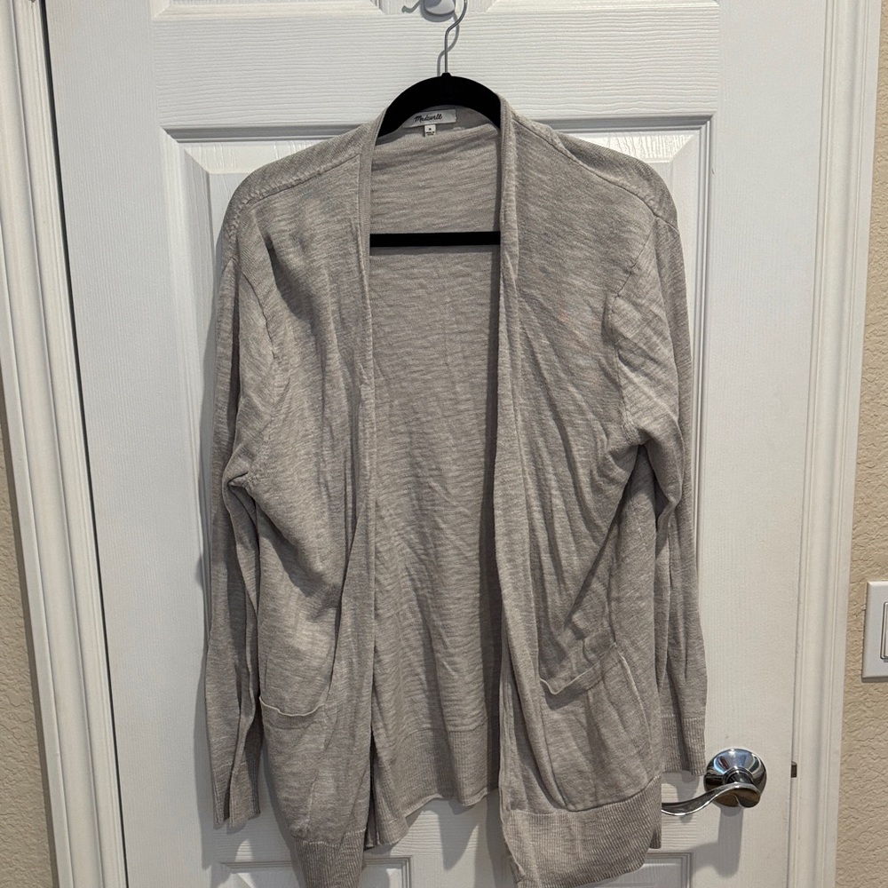 Madewell Heather Gray Open Cardigan
